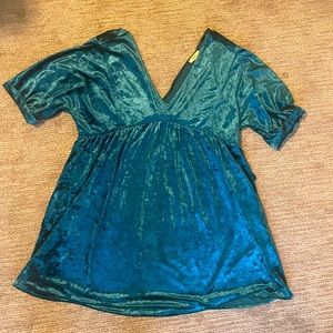 Kori teal velvet dress size medium